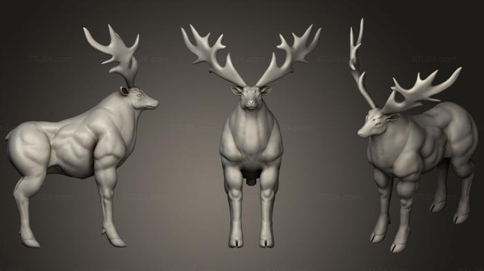 Animal figurines (MYTHICAL DEER, STKJ_1207) 3D models for cnc